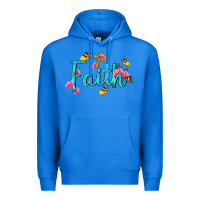 True Royal faith with flower and butterfly Premium Hoodie - NancyCooperArtShop