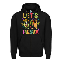 Black let's fiesta taco Zipper Hoodie - JahusDesignShop