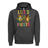 Charcoal Heather let's fiesta taco Zipper Hoodie - JahusDesignShop
