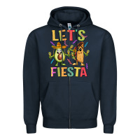 Navy let's fiesta taco Zipper Hoodie - JahusDesignShop