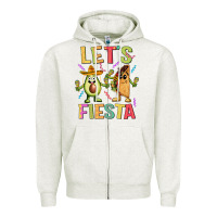 Oatmeal Heather let's fiesta taco Zipper Hoodie - JahusDesignShop