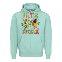 Seafoam let's fiesta taco Zipper Hoodie - JahusDesignShop