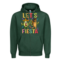 Sports Green let's fiesta taco Zipper Hoodie - JahusDesignShop