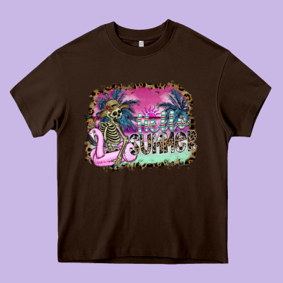 Hello Summer Heavy Core Tee Designed By Sublimationcraftshop