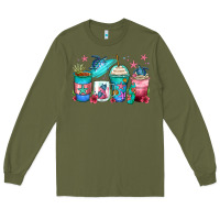 Army Green turtle coffee cups Long Sleeve Tee - Zillion Design Studio