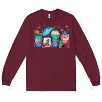 Burgundy turtle coffee cups Long Sleeve Tee - Zillion Design Studio