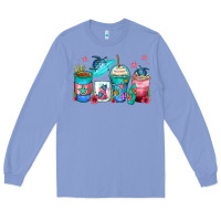 Colony Blue turtle coffee cups Long Sleeve Tee - Zillion Design Studio