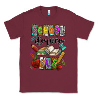 Burgundy School driver bus Classic Tee - CowhideDigitalArt