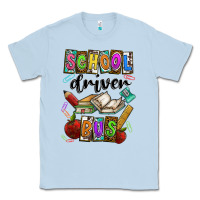 Dusty Blue School driver bus Classic Tee - CowhideDigitalArt