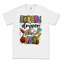 White School driver bus Classic Tee - CowhideDigitalArt