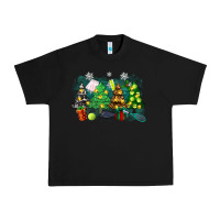 Black christmas trees with tennis Urban Heavy Tee - Zillion Design Studio