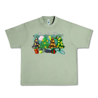Oil Green christmas trees with tennis Urban Heavy Tee - Zillion Design Studio
