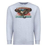 Heather Grey legendary born free eagle Premium Sweatshirt - NancyCooperArtShop