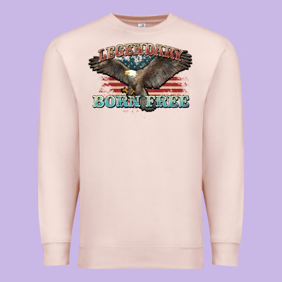 Legendary Born Free Eagle Premium Sweatshirt Designed By Nancycooperartshop