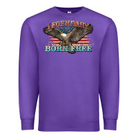 Purple legendary born free eagle Premium Sweatshirt - NancyCooperArtShop