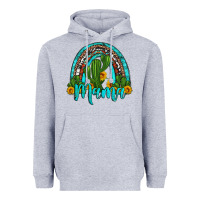 Heather Grey western cactus and sunflower mama rainbow Heavyweight Hoodie - Artiststas
