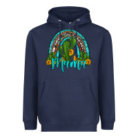 Navy western cactus and sunflower mama rainbow Heavyweight Hoodie - Artiststas