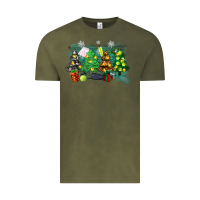 Vintage Olive leopard with tennis Vintage Tee - Zillion Design Studio