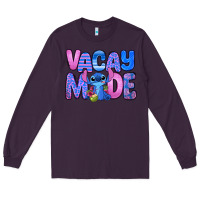 Plum vacay mode stitch Long Sleeve Tee - Zillion Design Studio