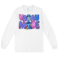 White vacay mode stitch Long Sleeve Tee - Zillion Design Studio