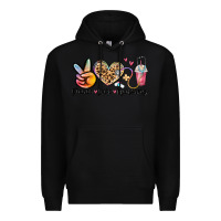 Black peace love nursing Premium Hoodie - MaliasSmallBusiness