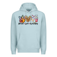 Blue Mist peace love nursing Premium Hoodie - MaliasSmallBusiness