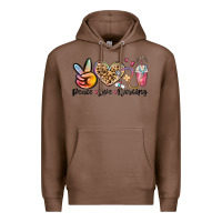 Chestnut peace love nursing Premium Hoodie - MaliasSmallBusiness