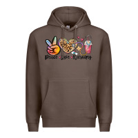 Coffee peace love nursing Premium Hoodie - MaliasSmallBusiness