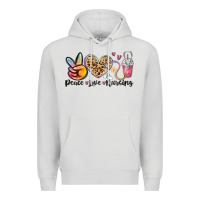 Dove Grey peace love nursing Premium Hoodie - MaliasSmallBusiness