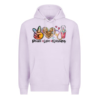 Lilac peace love nursing Premium Hoodie - MaliasSmallBusiness
