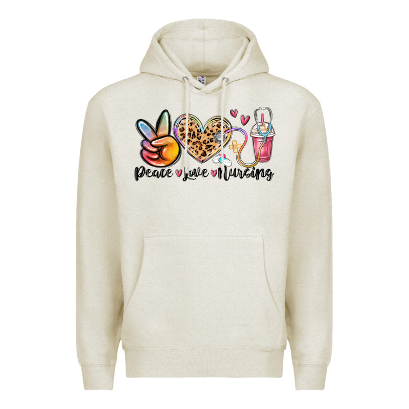 Peace Love Nursing Premium Hoodie by MaliasSmallBusiness | Teevron