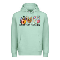 Seafoam peace love nursing Premium Hoodie - MaliasSmallBusiness