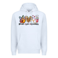 White peace love nursing Premium Hoodie - MaliasSmallBusiness
