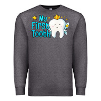 Charcoal Heather my first tooth tooth fairy Premium Sweatshirt - Jasminsmagicworld