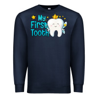Navy my first tooth tooth fairy Premium Sweatshirt - Jasminsmagicworld