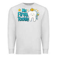 Oatmeal Heather my first tooth tooth fairy Premium Sweatshirt - Jasminsmagicworld