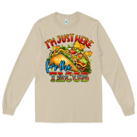 Mushroom im just here for the tacos Long Sleeve Tee - CTS Tumbler Store