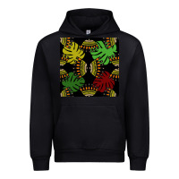 Black african and leaf seamless pattern Urban Hoodie - BundleAndBundleShop