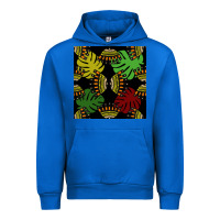 Cobalt african and leaf seamless pattern Urban Hoodie - BundleAndBundleShop