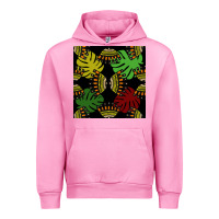 Fuchsia Pink african and leaf seamless pattern Urban Hoodie - BundleAndBundleShop