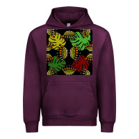 Mauve Wine african and leaf seamless pattern Urban Hoodie - BundleAndBundleShop