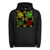 Pigment Black african and leaf seamless pattern Urban Hoodie - BundleAndBundleShop