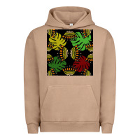 Pigment Burro african and leaf seamless pattern Urban Hoodie - BundleAndBundleShop