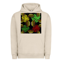 Pigment French Oak african and leaf seamless pattern Urban Hoodie - BundleAndBundleShop