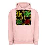 Pigment Salmon african and leaf seamless pattern Urban Hoodie - BundleAndBundleShop