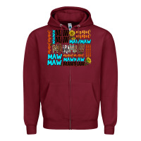 Burgundy maw maw Zipper Hoodie - AdoDesignShop