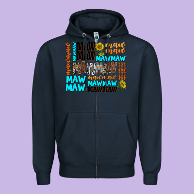 Maw Maw Zipper Hoodie Designed By Adodesignshop