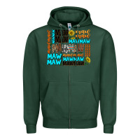 Sports Green maw maw Zipper Hoodie - AdoDesignShop