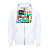 White maw maw Zipper Hoodie - AdoDesignShop