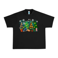 Black christmas trees with hockey Urban Heavy Tee - Zillion Design Studio